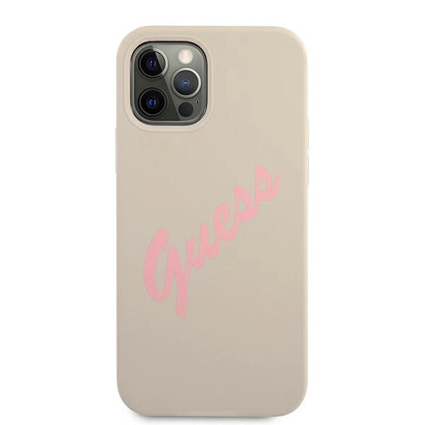 Guess GUHCP12LLSVSGP iPhone 12 Pro Max 6.7" grau rosa/grau rosa Hardcase Silikon Vintage