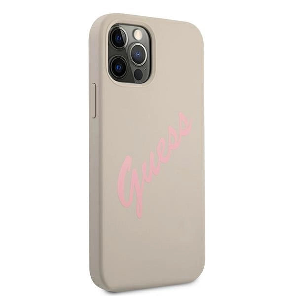 Guess GUHCP12LLSVSGP iPhone 12 Pro Max 6.7" grau rosa/grau rosa Hardcase Silikon Vintage