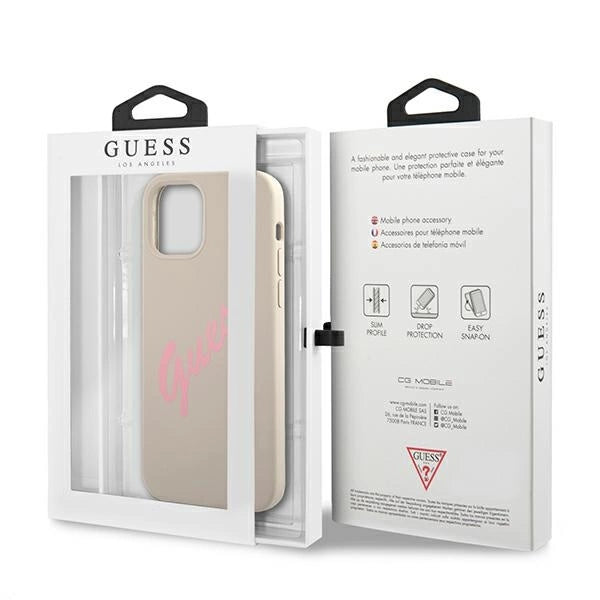 Guess GUHCP12LLSVSGP iPhone 12 Pro Max 6.7" grau rosa/grau rosa Hardcase Silikon Vintage