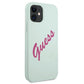 Guess GUHCP12SLSVSBF iPhone 12 mini 5.4" blau fuchsia/blau fuschia Hardcase Silikon Vintage