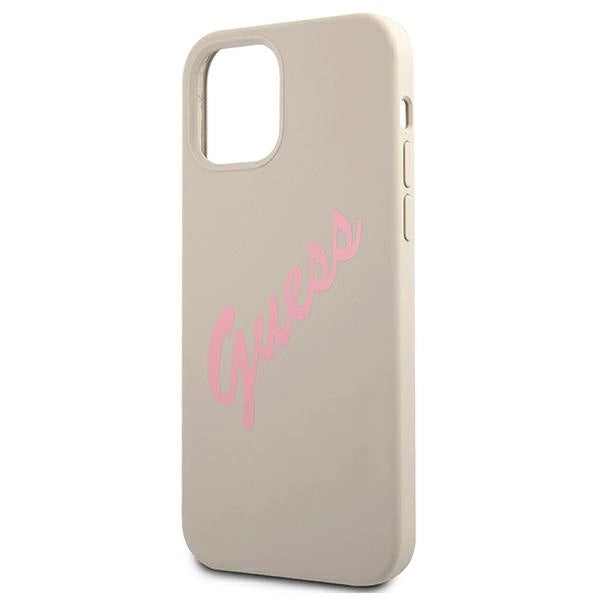 Guess GUHCP12SLSVSGP iPhone 12 mini 5.4" grau rosa/grau rosa Hardcase Silikon Vintage