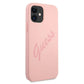 Guess GUHCP12SLSVSPI iPhone 12 mini 5.4" pink/pink Hardcase Script Vintage
