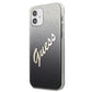 Guess GUHCP12SPCUGLSBK iPhone 12 mini 5,4" schwarz/schwarzes Hardcase Glitter Gradient Script