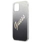 Guess GUHCP12SPCUGLSBK iPhone 12 mini 5,4" schwarz/schwarzes Hardcase Glitter Gradient Script
