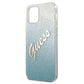 Guess GUHCP12SPCUGLSBL iPhone 12 mini 5,4" blau/blaue Hardcase Glitter Gradient Script