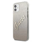 Guess GUHCP12SPCUGLSGO iPhone 12 mini 5,4" Gold/Gold Hardcase Glitter Gradient Script