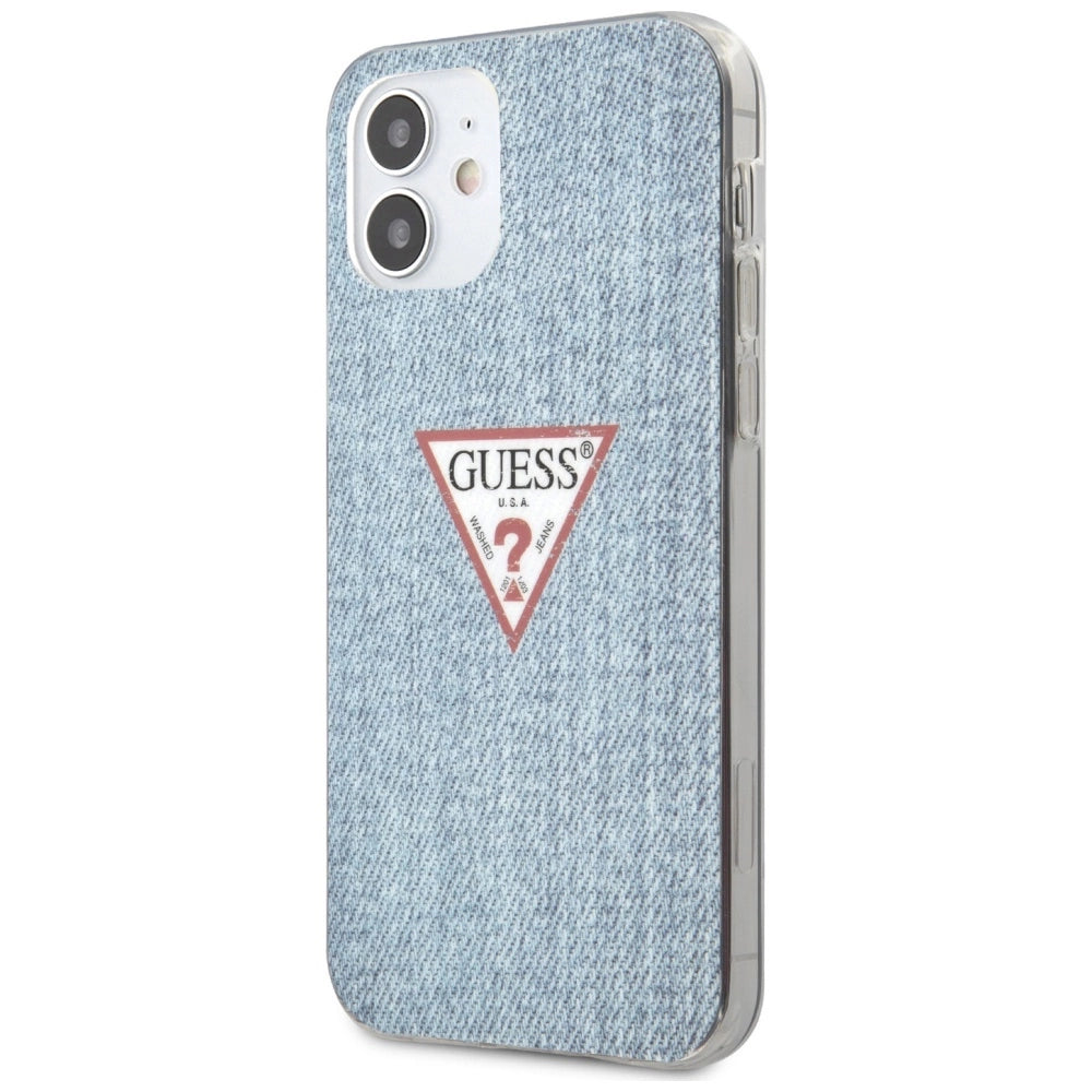 Guess GUHCP12SPCUJULLB iPhone 12 mini 5.4" Blau/Hellblau Hardcase Jeans Collection