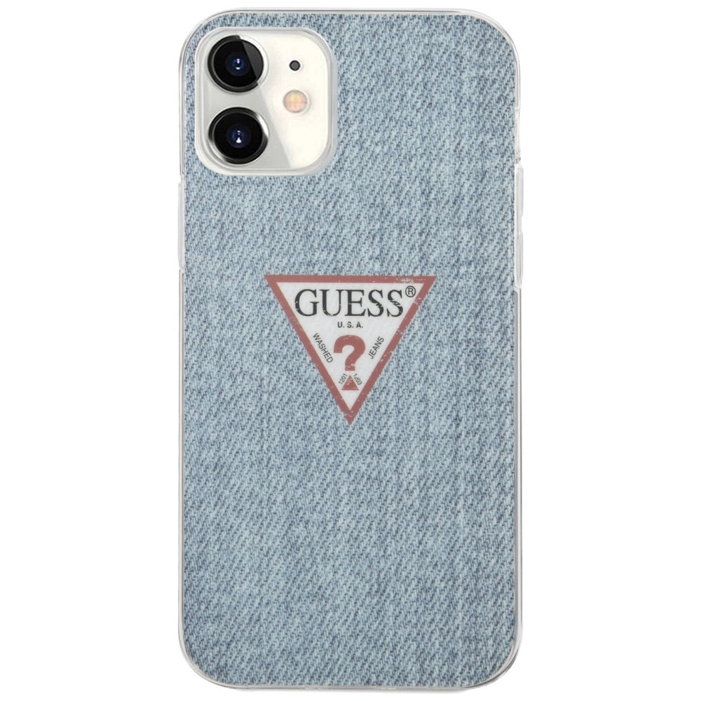 Guess GUHCP12SPCUJULLB iPhone 12 mini 5.4" Blau/Hellblau Hardcase Jeans Collection