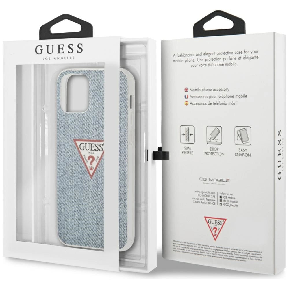 Guess GUHCP12SPCUJULLB iPhone 12 mini 5.4" Blau/Hellblau Hardcase Jeans Collection