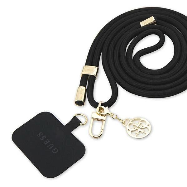 Guess GUOUCNMG4EK Universal CBDY Cord Strap schwarz/schwarz Nylon 4G Metall Charm