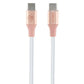 Guess Geprägtes Logo USB-C / USB-C-Kabel 1,5 m Schnellladung – Pink