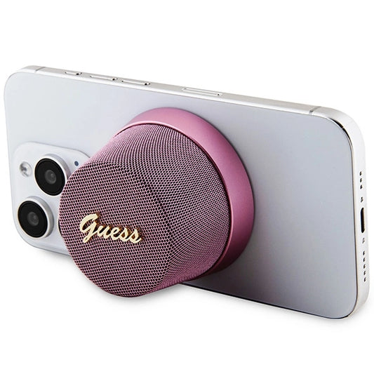 Guess Magnetic Script Metal Bluetooth-Lautsprecher – Rosa