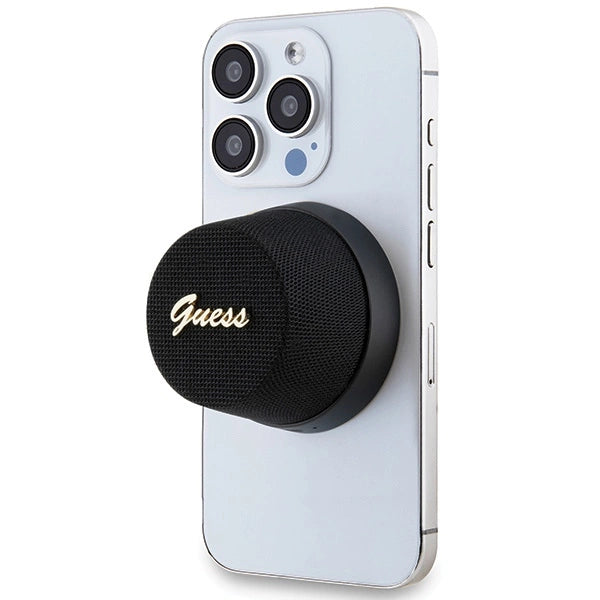 Guess Magnetic Script Metal Bluetooth-Lautsprecher – Schwarz