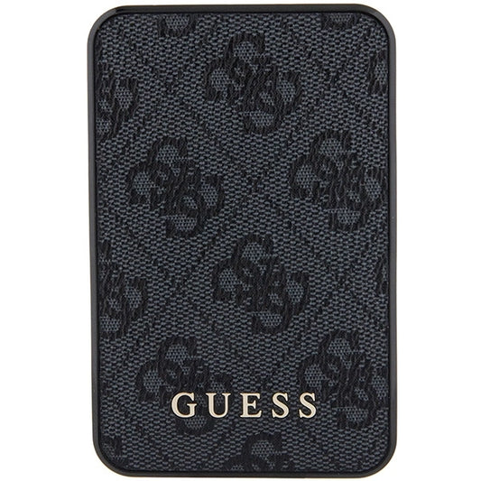 Guess Powerbank 15W GUPB5LP4GEGK 5000mAh schwarz/schwarz 4G Leder Metall Logo