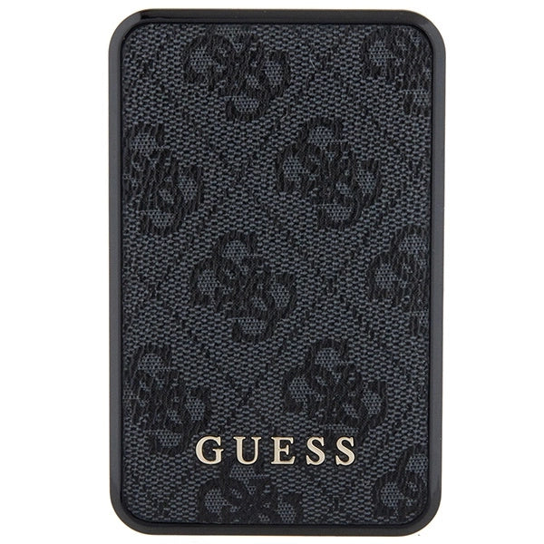 Guess Powerbank 18W GUPB10DP4GEGK 10000mAh schwarz/schwarz 4G Leder Metall Logo