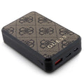 Guess Powerbank 18W GUPB10DP4GEGW 10000mAh braun/braun 4G Leder Metall Logo