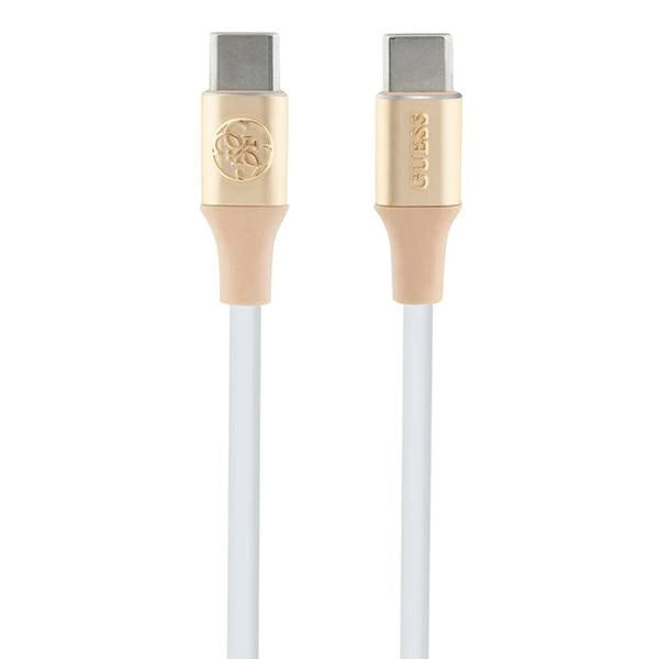 Guess USB-C/USB-C-Kabel mit geprägtem Logo, 1,5 m, Schnellladung – Gold