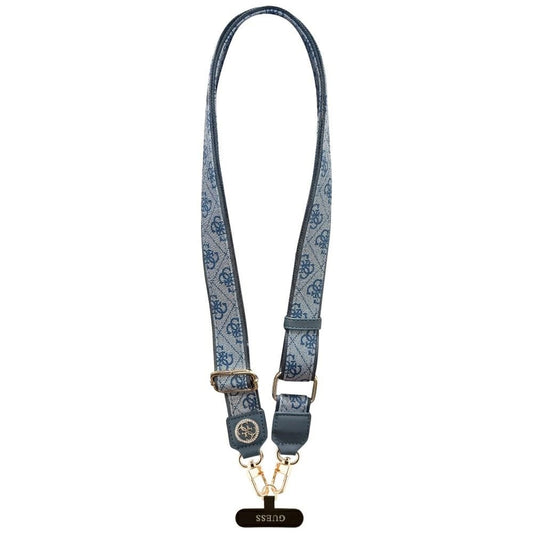 Guess Universal CBDY 4G Tether Patch Strass Metal Logo Phone Lanyard - Blau