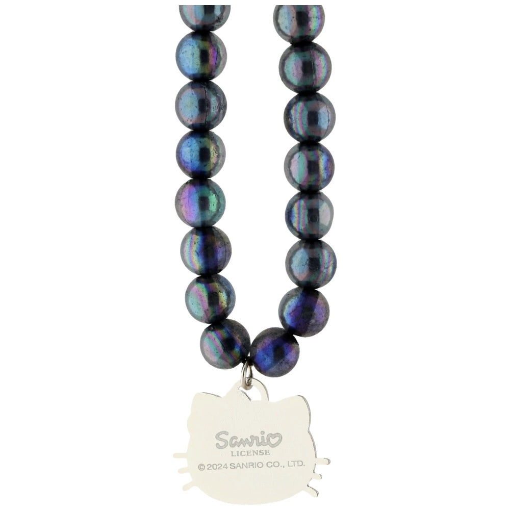 Hello Kitty Perlen Kitty Kopfhörer Handyanhänger - Schwarz