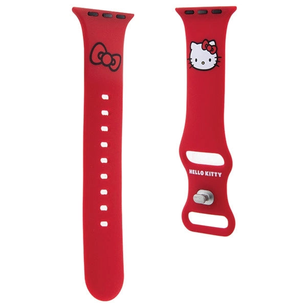 Hello Kitty Silikon-Kitty-Kopfband für Apple Watch 38/40/41 mm – rot