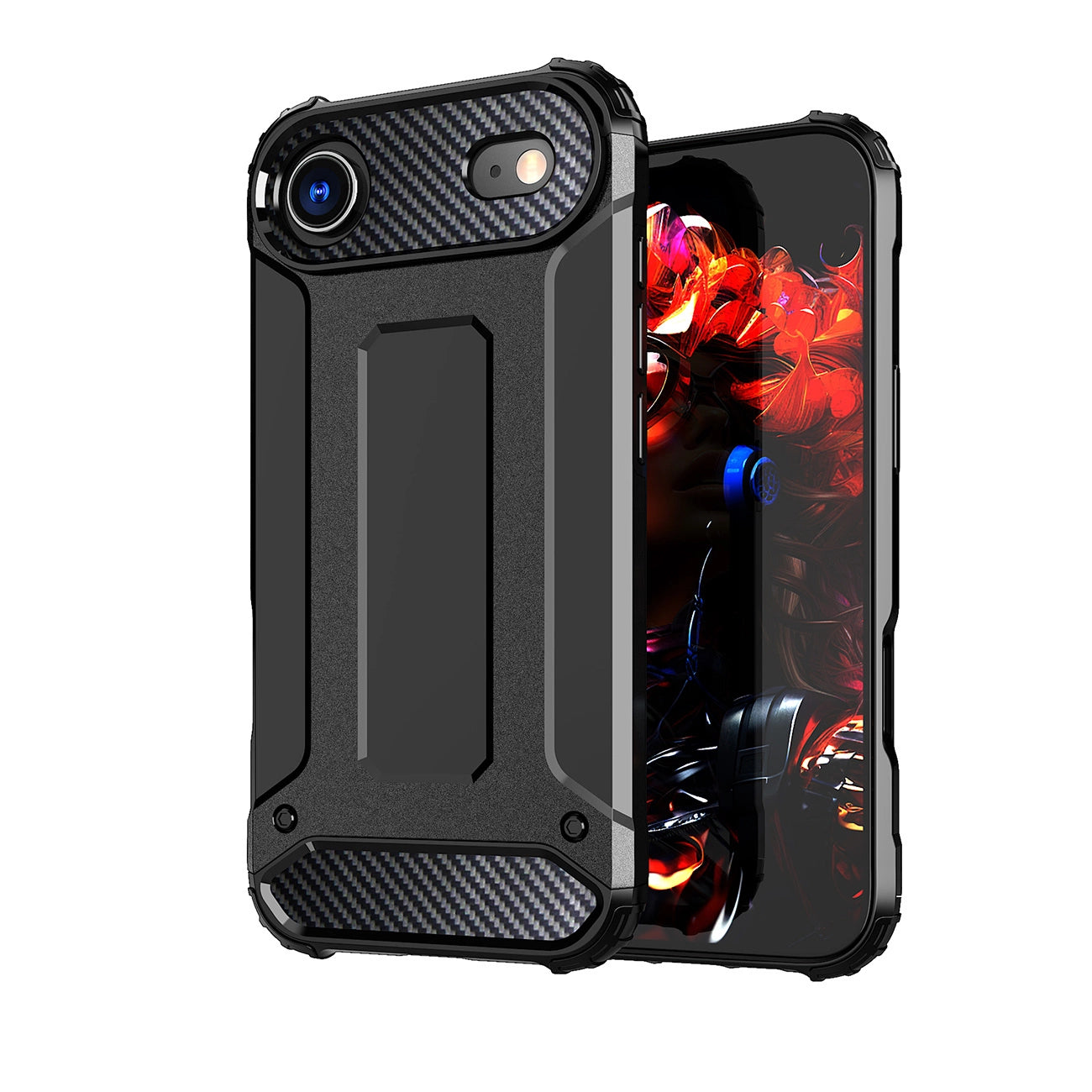 Hybrid Armor Case für iPhone 17 Air - Schwarz