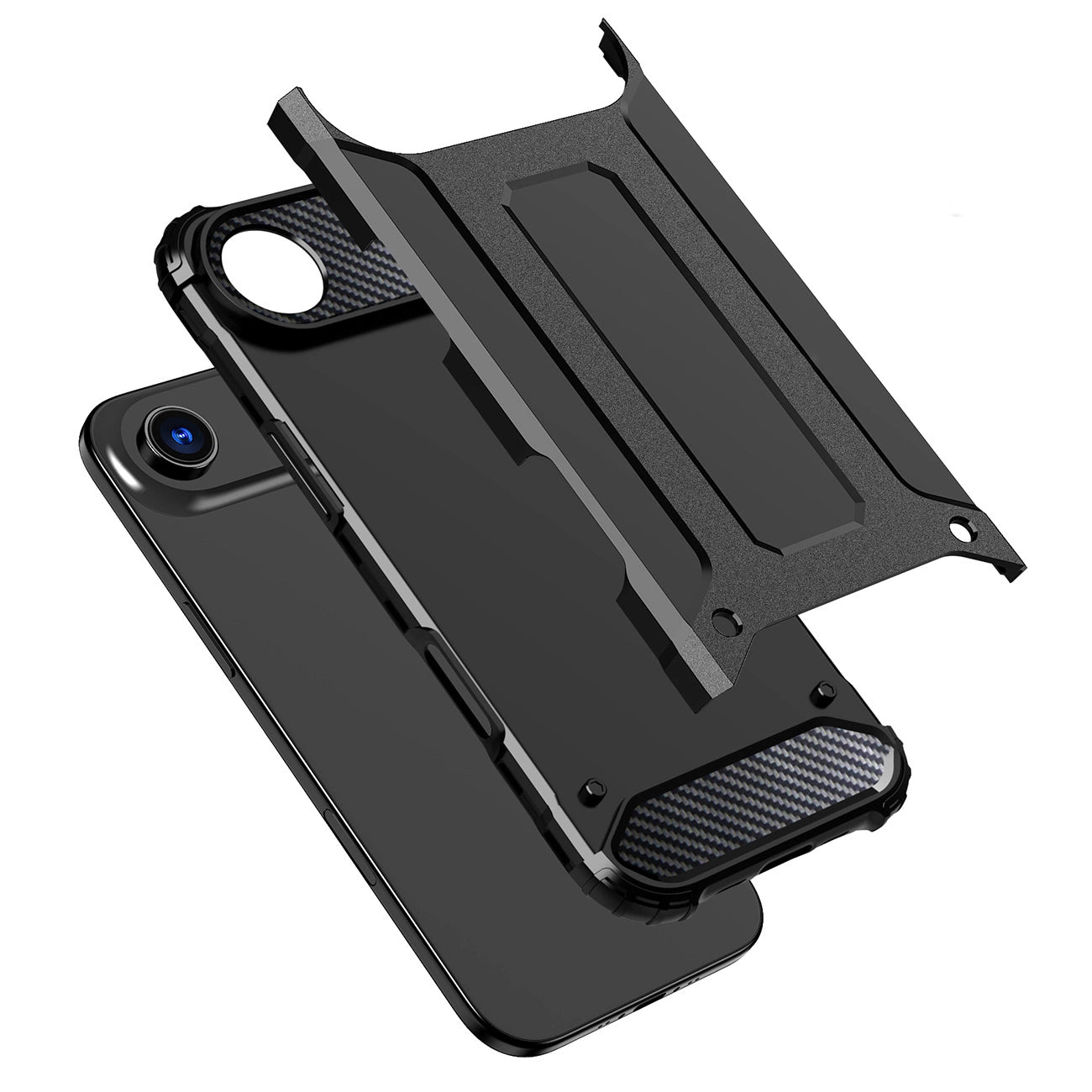 Hybrid Armor Case für iPhone 17 Air - Schwarz