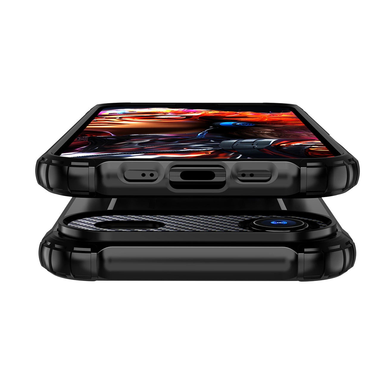 Hybrid Armor Case für iPhone 17 Air - Schwarz