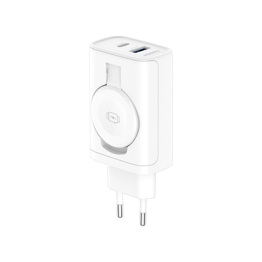 Induktives Netzladegerät 3mk HARDY Charger PD 2in1 33W USB-C USB-A - weiß