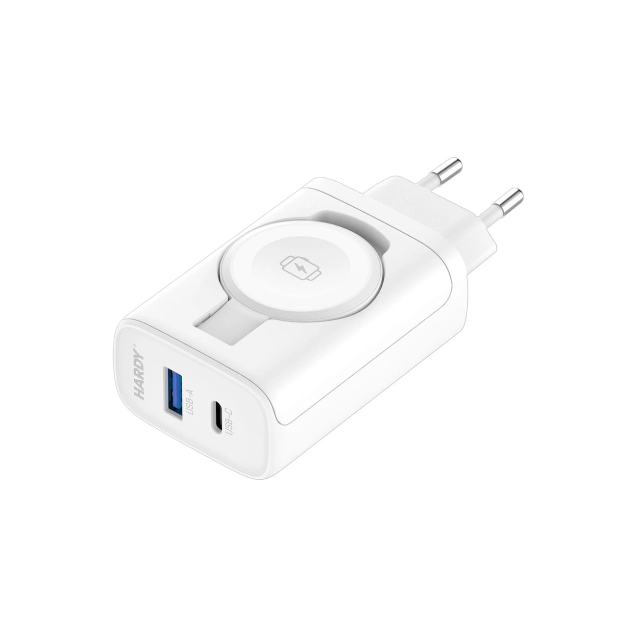 Induktives Netzladegerät 3mk HARDY Charger PD 2in1 33W USB-C USB-A - weiß