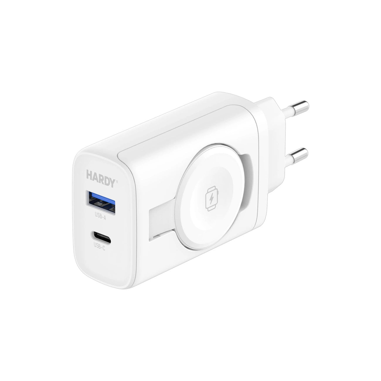 Induktives Netzladegerät 3mk HARDY Charger PD 2in1 33W USB-C USB-A - weiß