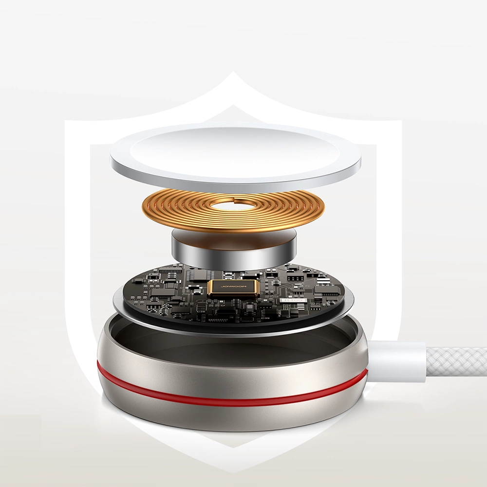 Joyroom 2-in-1- Lightning -Kabel und induktives Ladegerät für Apple Watch 1,5 m weiß (S-IW012)