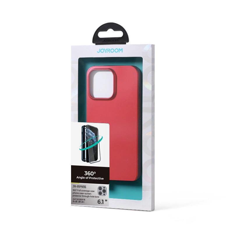 Joyroom 360 Full Case Cover für iPhone 13 Pro Back & Front Cover + Tempered Glass Rot (JR-BP935 Rot)
