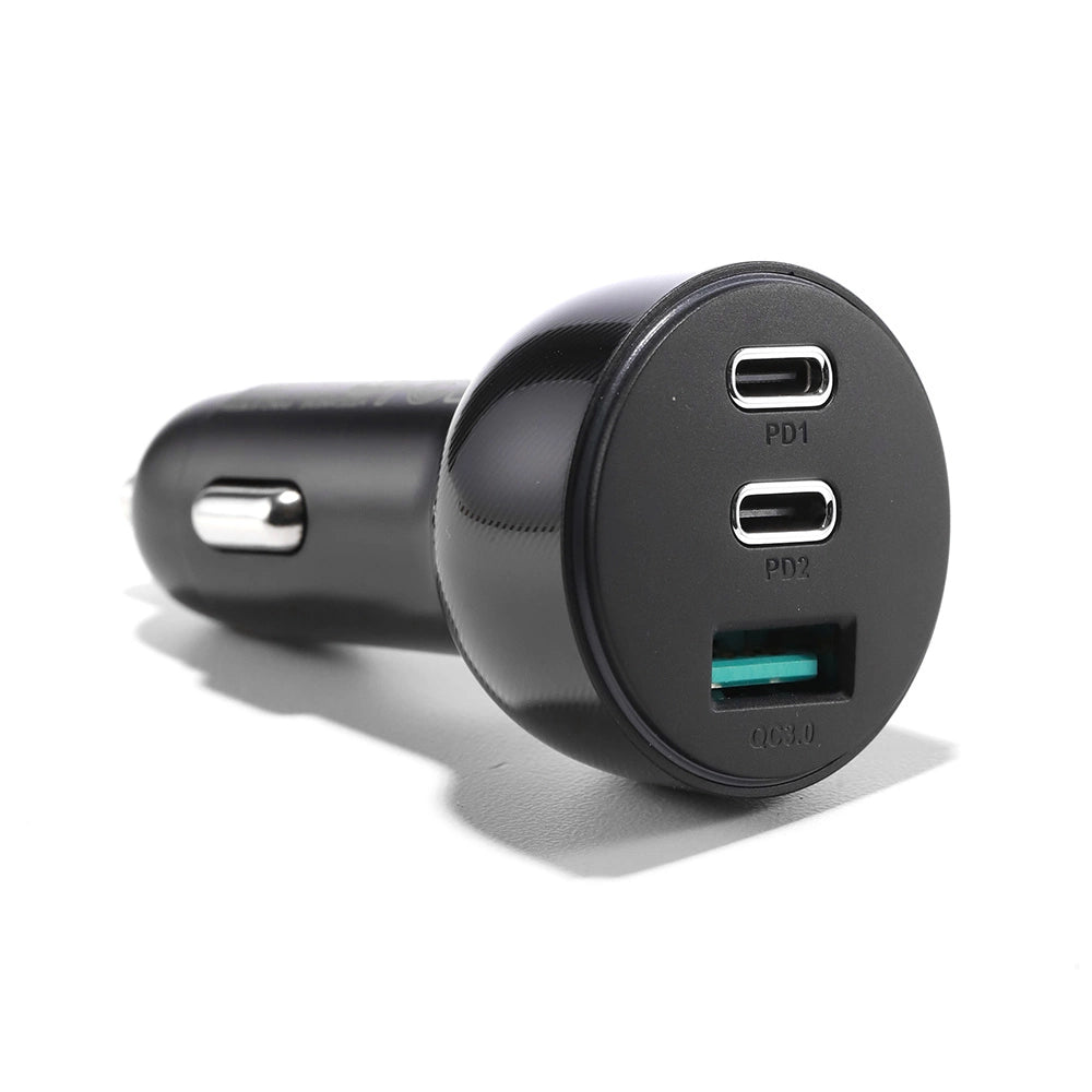 Joyroom 70W Autoladegerät mit 3 Anschlüssen: USB, 2 x USB C schwarz (JR-CL26)