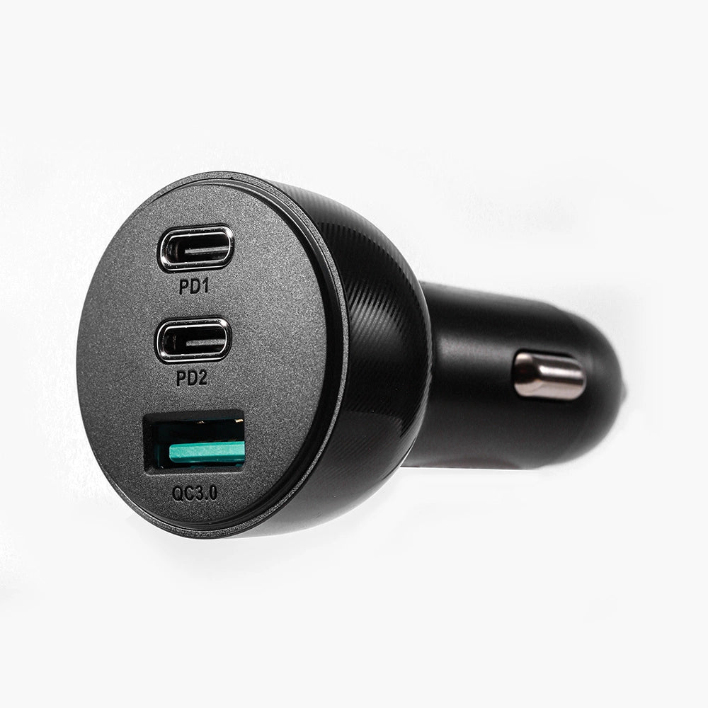 Joyroom 70W Autoladegerät mit 3 Anschlüssen: USB, 2 x USB C schwarz (JR-CL26)