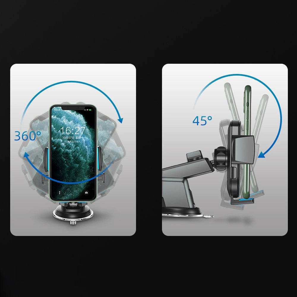 Joyroom Autotelefonhalter mit ausziehbarem Teleskoparm für Armaturenbrett und Fenster, schwarz (JR-OK3)