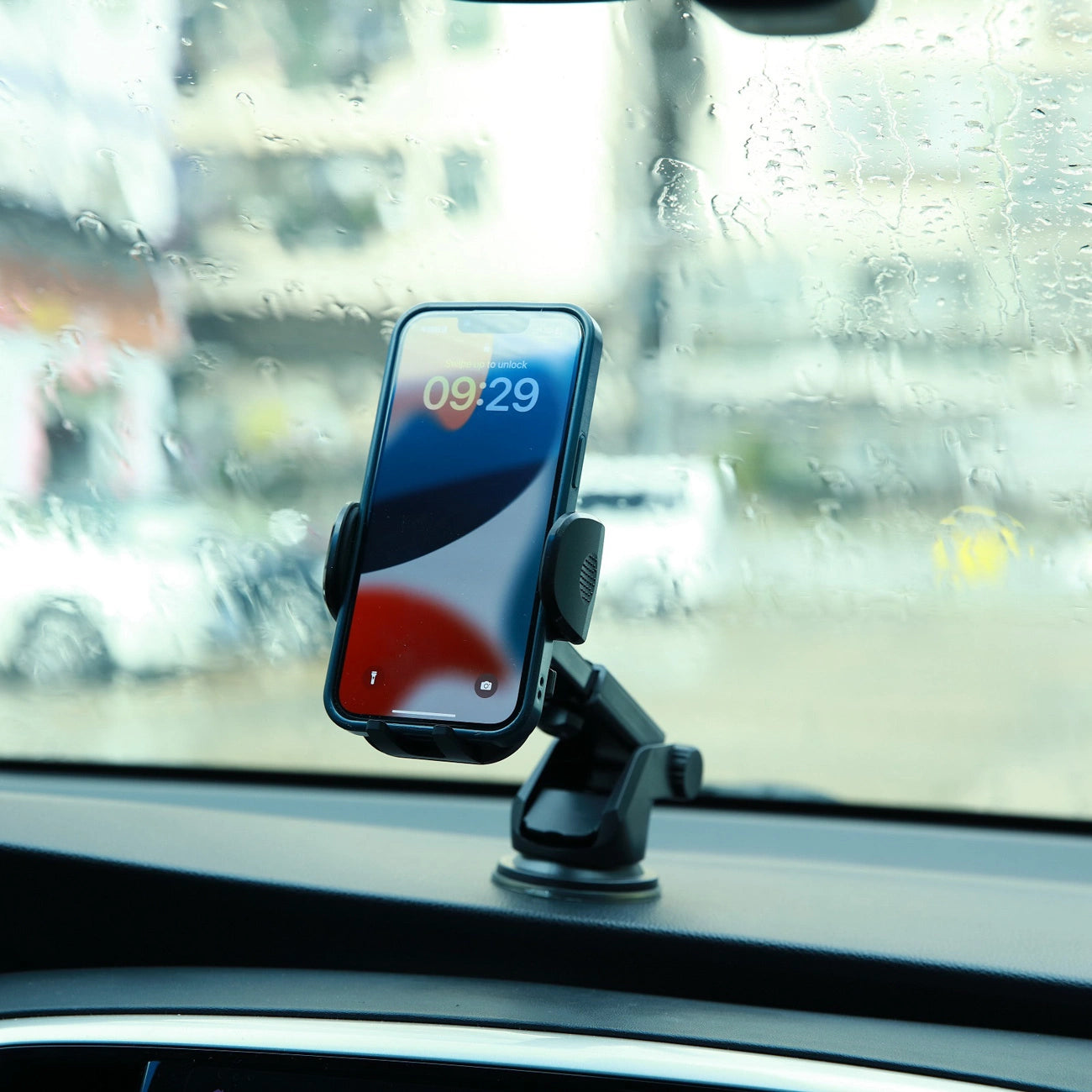 Joyroom Autotelefonhalter mit ausziehbarem Teleskoparm für Armaturenbrett und Windschutzscheibe schwarz (JR-ZS259)