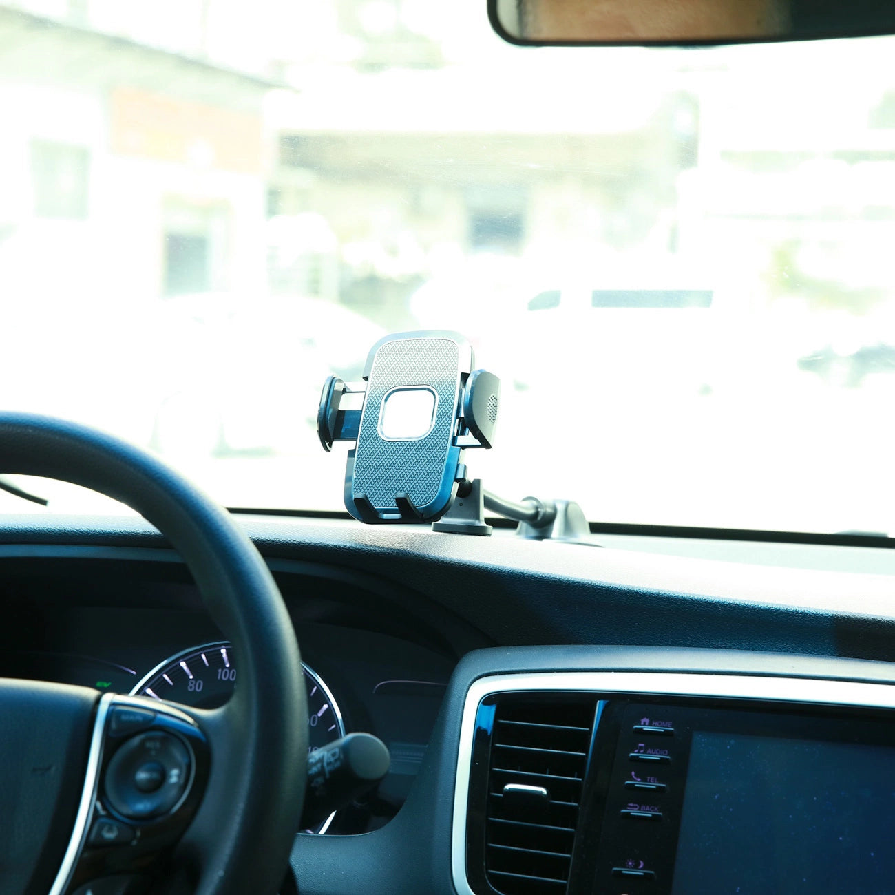 Joyroom Autotelefonhalterung mit flexiblem Arm für Armaturenbrett oder Windschutzscheibe, schwarz (JR-ZS259)