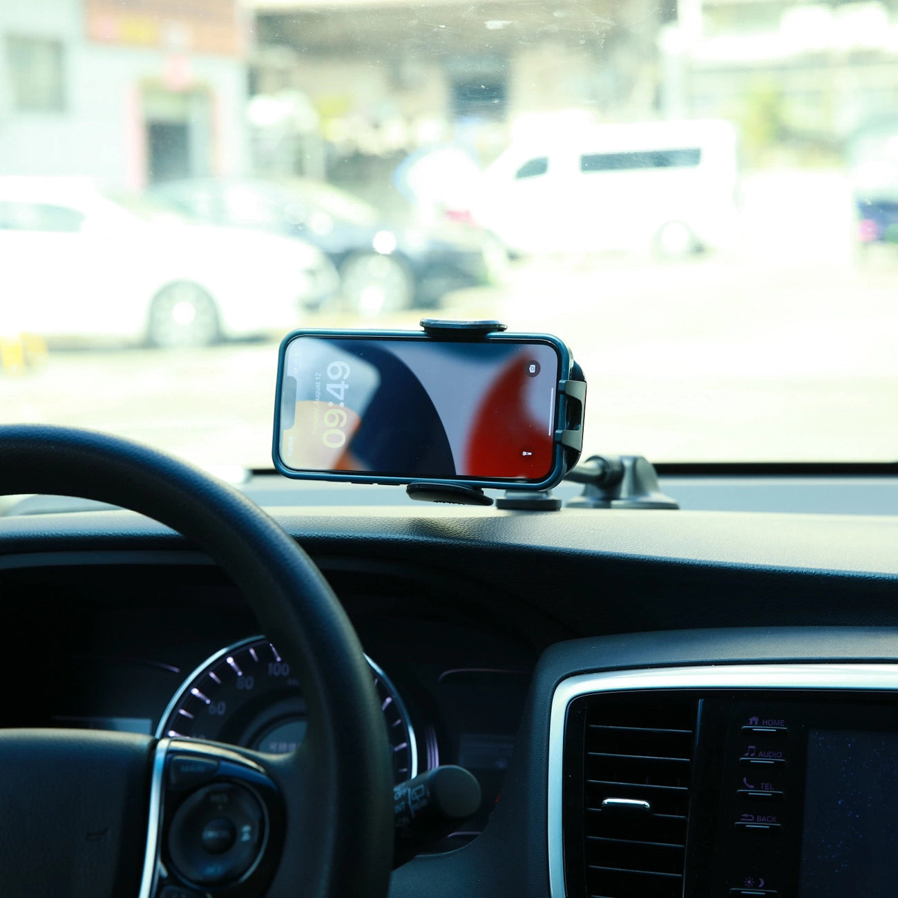 Joyroom Autotelefonhalterung mit flexiblem Arm für Armaturenbrett oder Windschutzscheibe, schwarz (JR-ZS259)