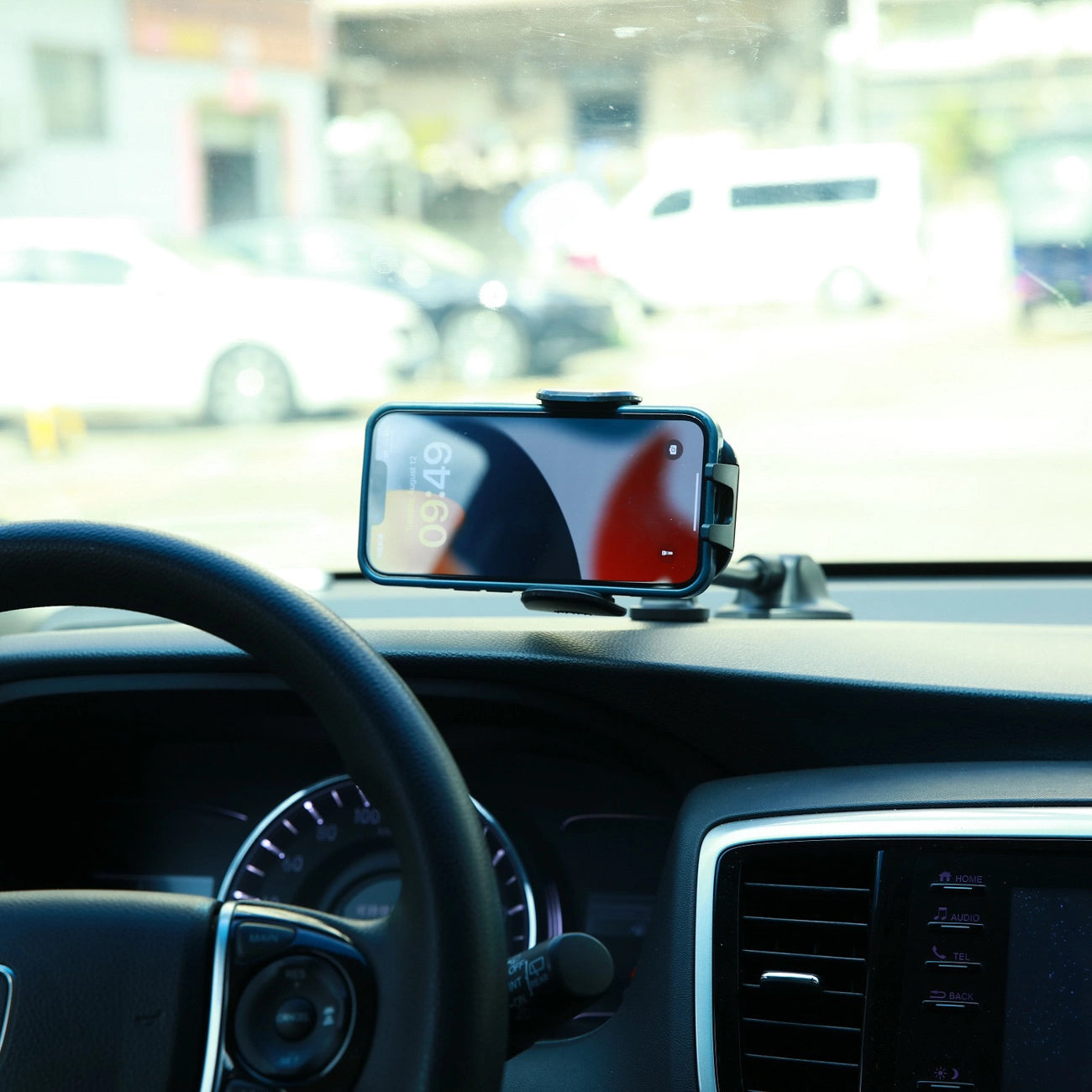 Joyroom Autotelefonhalterung mit flexiblem Arm für Armaturenbrett oder Windschutzscheibe, schwarz (JR-ZS259)