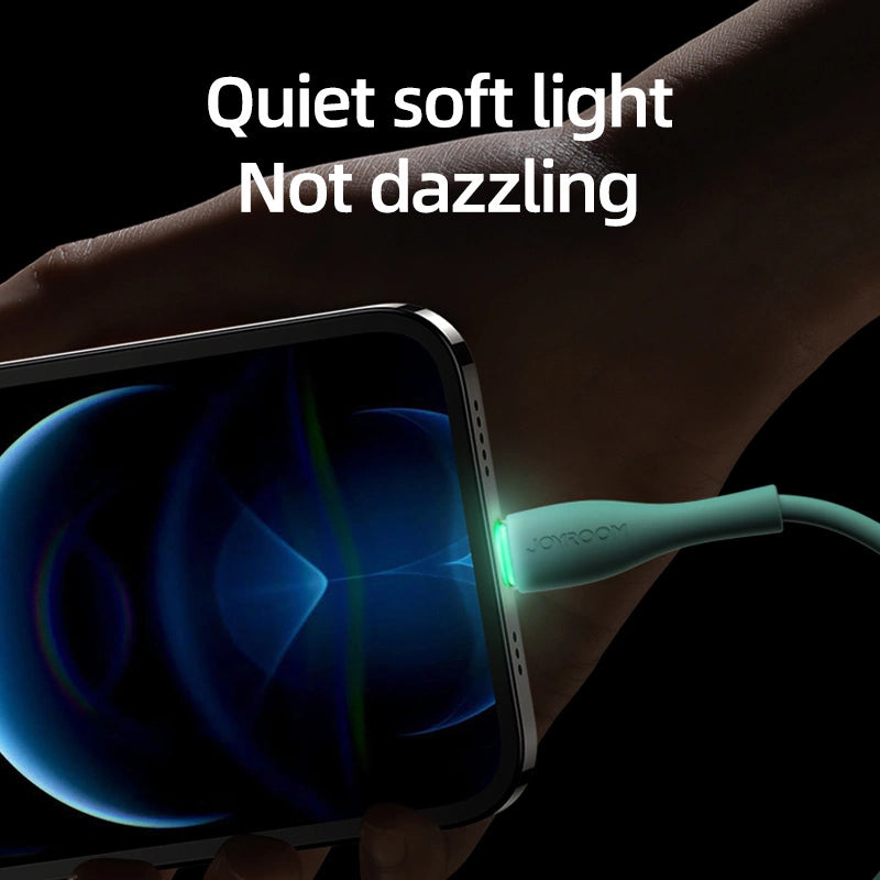 Joyroom Bowling-Datenkabel S-2030M8 USB-A / Lightning 3A 2 m – grün