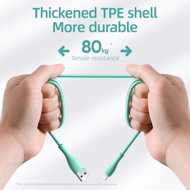 Joyroom Bowling-Datenkabel S-2030M8 USB-A / Lightning 3A 2 m – grün