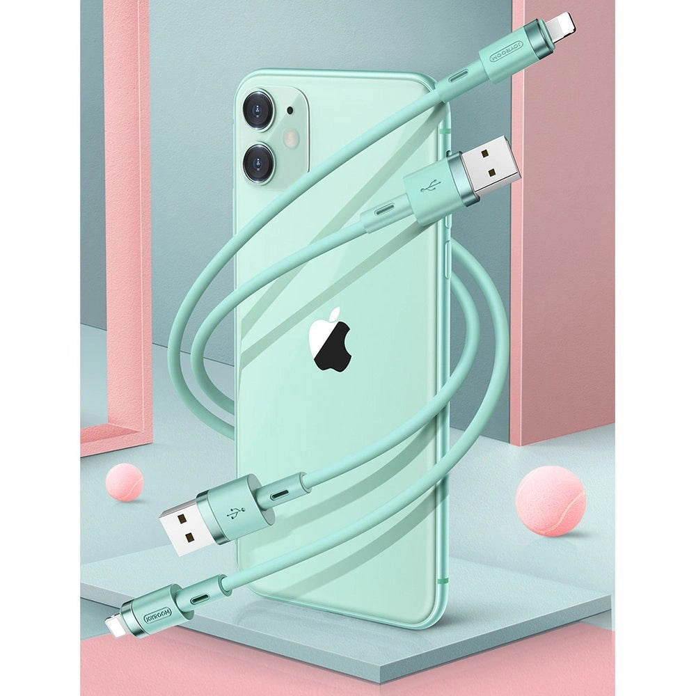 Joyroom Flüssigsilikon-Datenkabel N2 USB-A / Lightning 2,4 A 1,2 m – Weiß