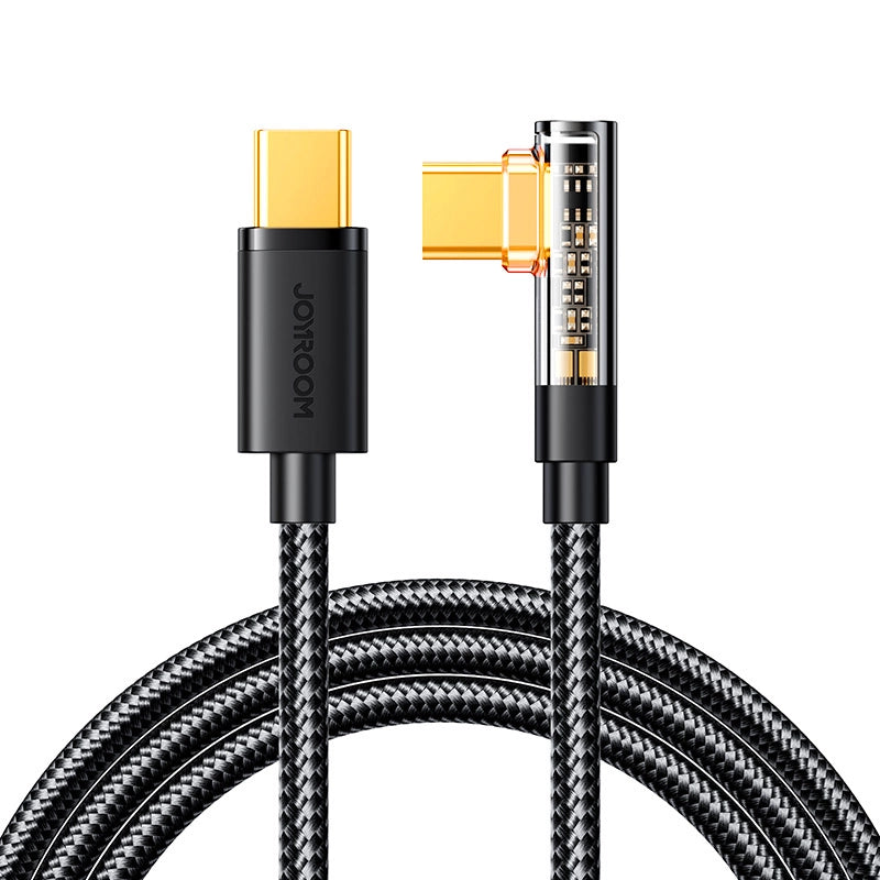Joyroom Gaming-Kabel S-CC100A6 USB-C (gewinkelt) / USB-C (gerade) 100 W 1,2 m – schwarz