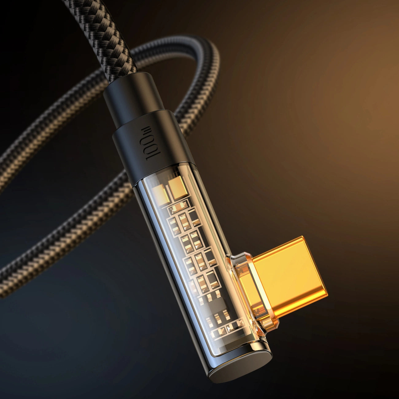 Joyroom Gaming-Kabel S-CC100A6 USB-C (gewinkelt) / USB-C (gerade) 100 W 1,2 m – schwarz