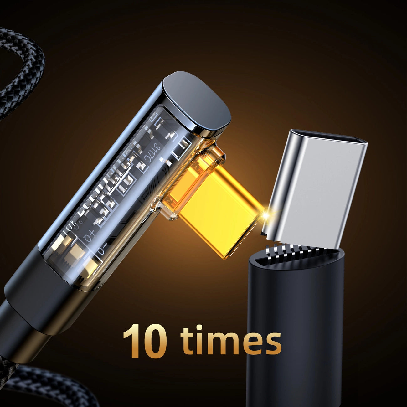 Joyroom Gaming-Kabel S-CC100A6 USB-C (gewinkelt) / USB-C (gerade) 100 W 1,2 m – schwarz