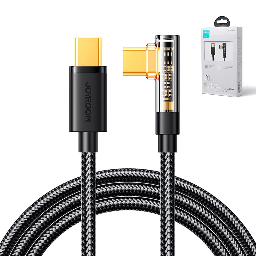 Joyroom Gaming-Kabel S-CC100A6 USB-C (gewinkelt) / USB-C (gerade) 100 W 1,2 m – schwarz