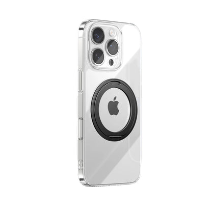 Joyroom JR-16JL6 Ultradünne, MagSafe-kompatible Hülle für iPhone 16 Pro mit 360°-Ringständer – Schwarz