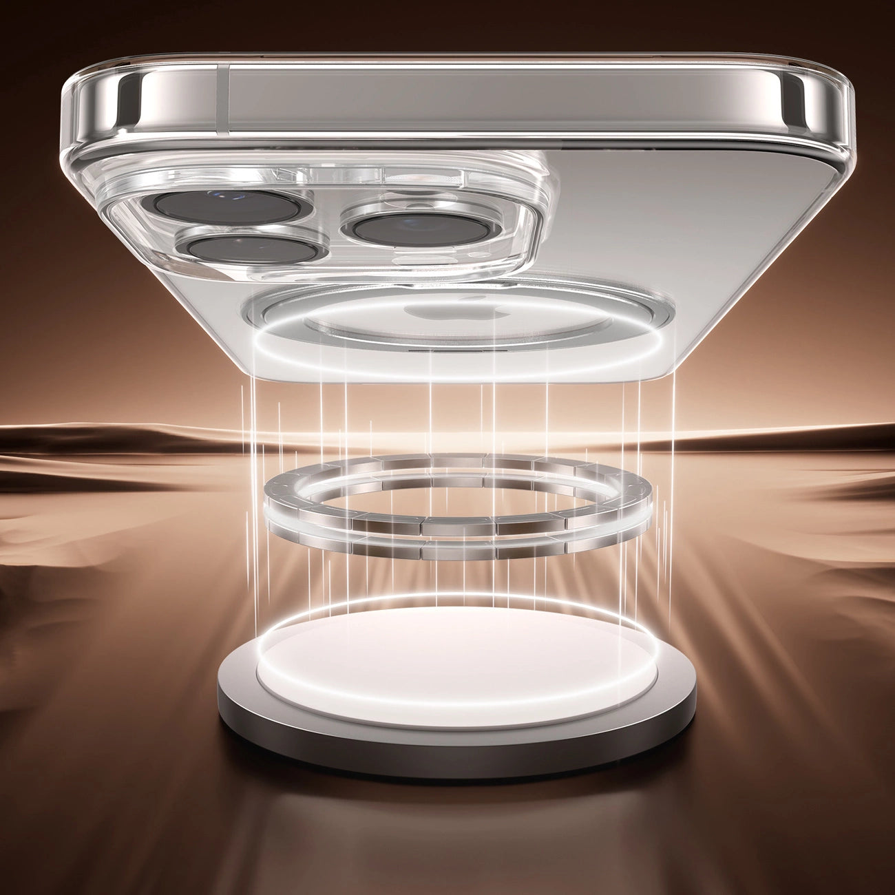 Joyroom JR-16JL6 Ultradünne, MagSafe-kompatible Hülle für iPhone 16 Pro mit 360°-Ringständer – Schwarz