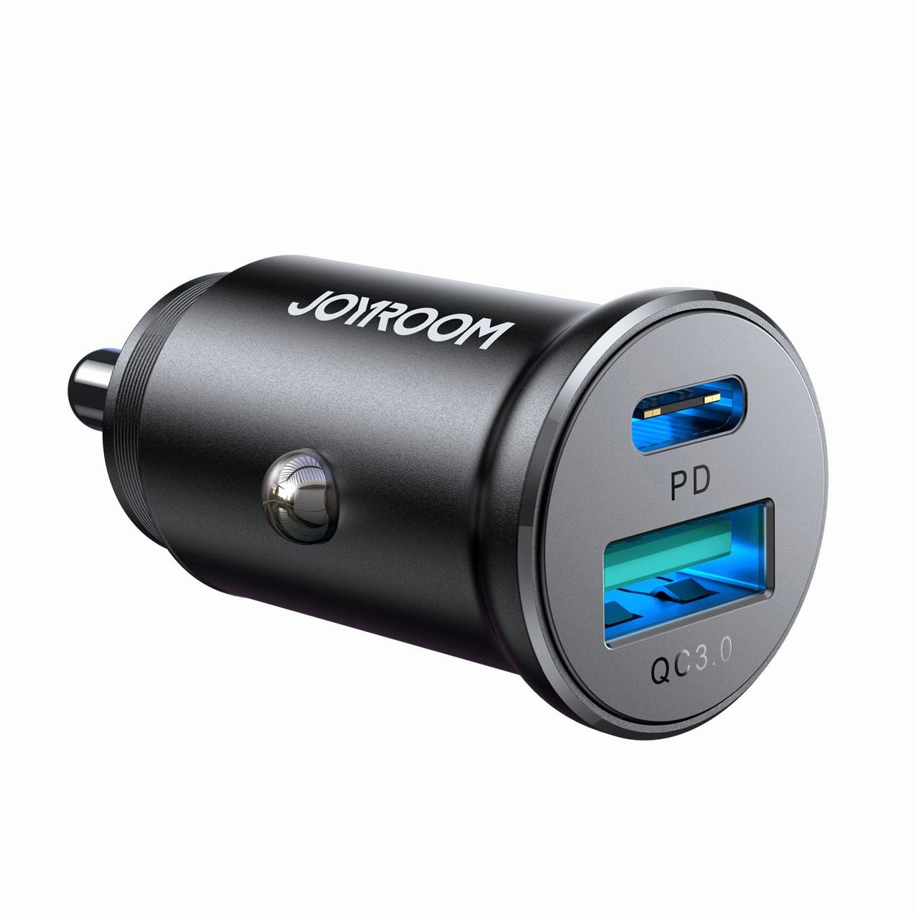Joyroom JR-CCN05 30W USB-A/USB-C Mini-Autoladegerät – Schwarz