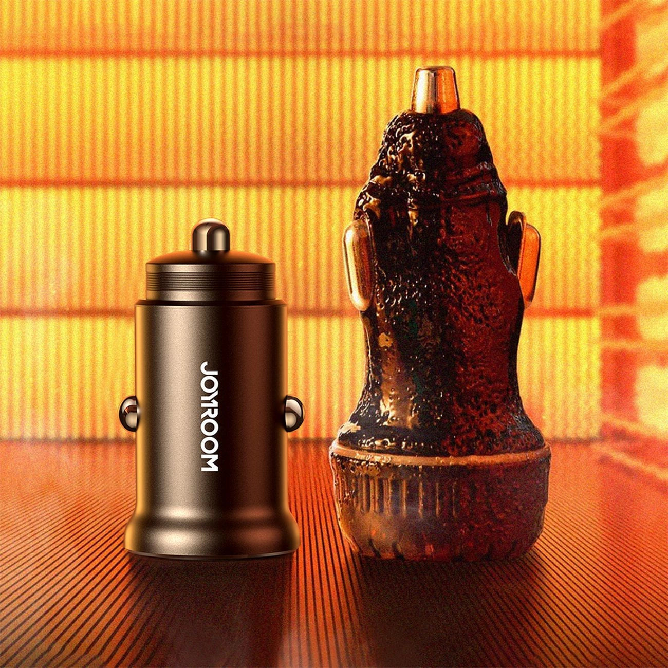 Joyroom JR-CCN05 30W USB-A/USB-C Mini-Autoladegerät – Schwarz